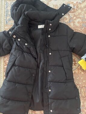 H&M Black Quilted Kids' Hooded Puffer Jacket